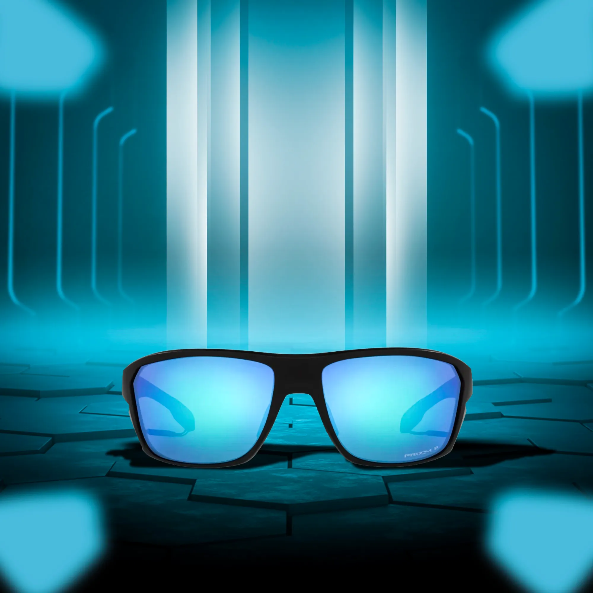 Oakley Split Shot Matte Black Prizm Sapphire Polarised Sunglass