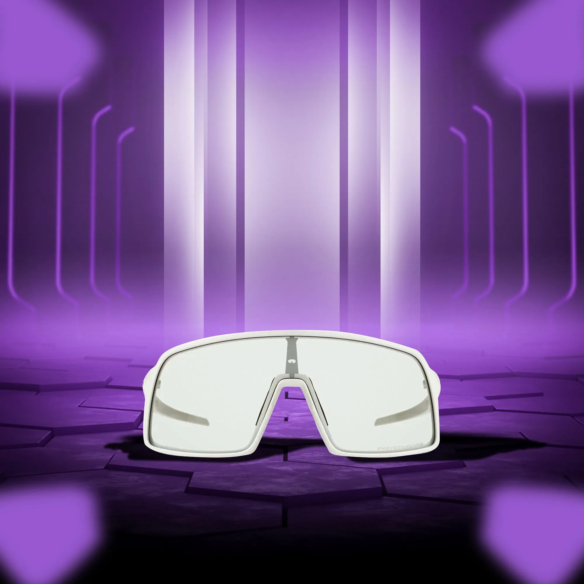 Oakley Sutro white matte Clear Photochromic Sunglass