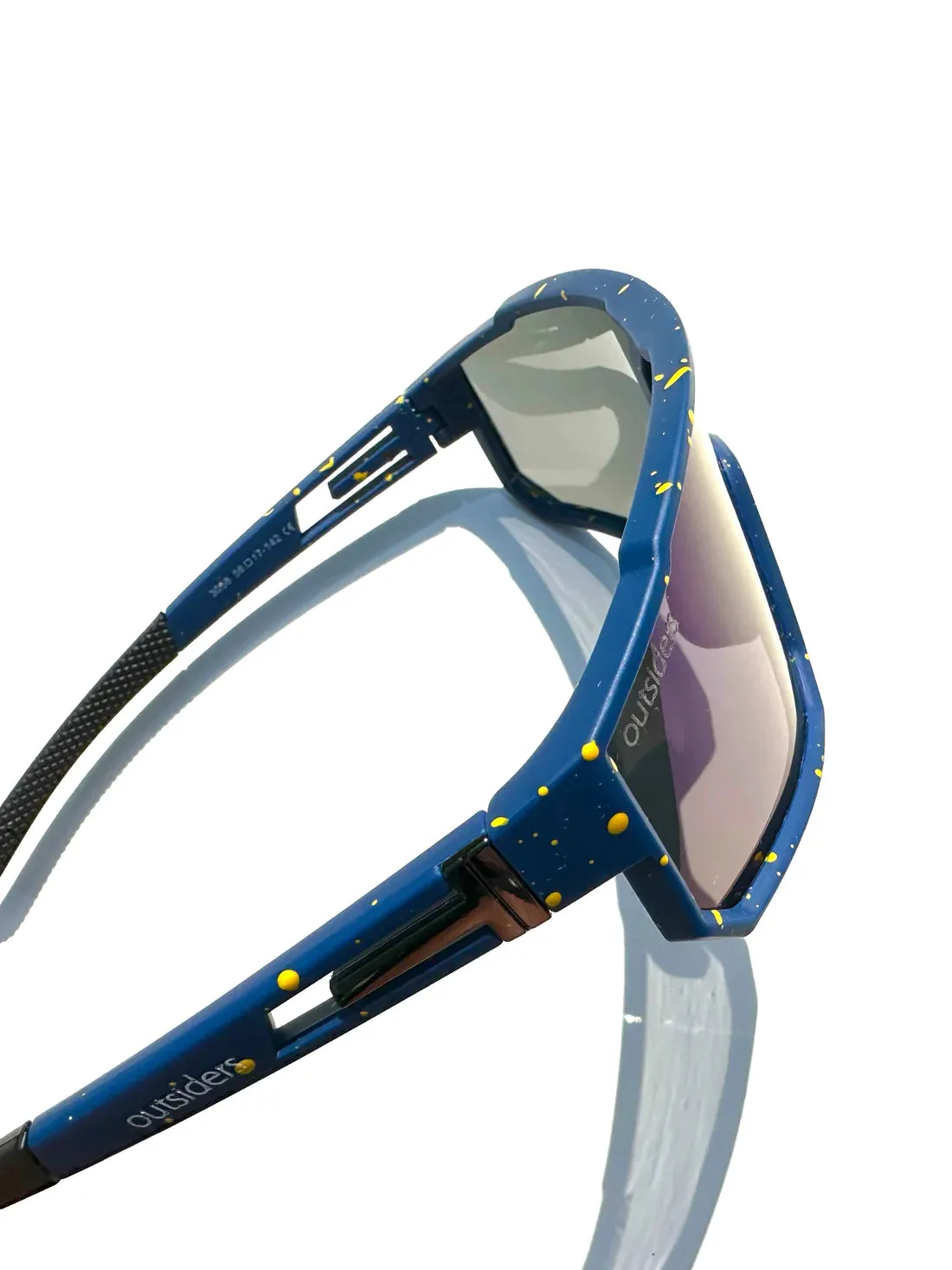 Outsiders Spaced  Sunglasses - Matte Navy / Yellow Speckled