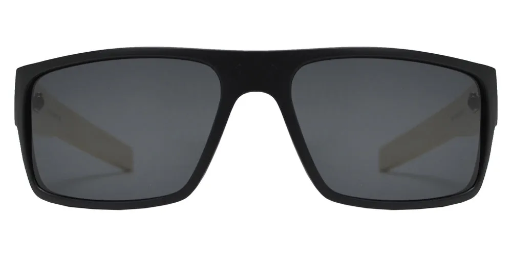 PL 7993 - Bamboo Polarized Sports Rectangular Sunglasses