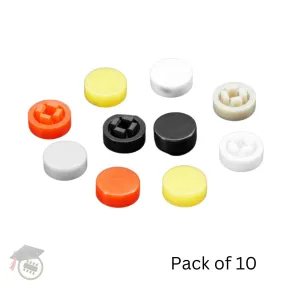 Plastic Button Caps For Square Top (10-pack) - 8mm Diameter