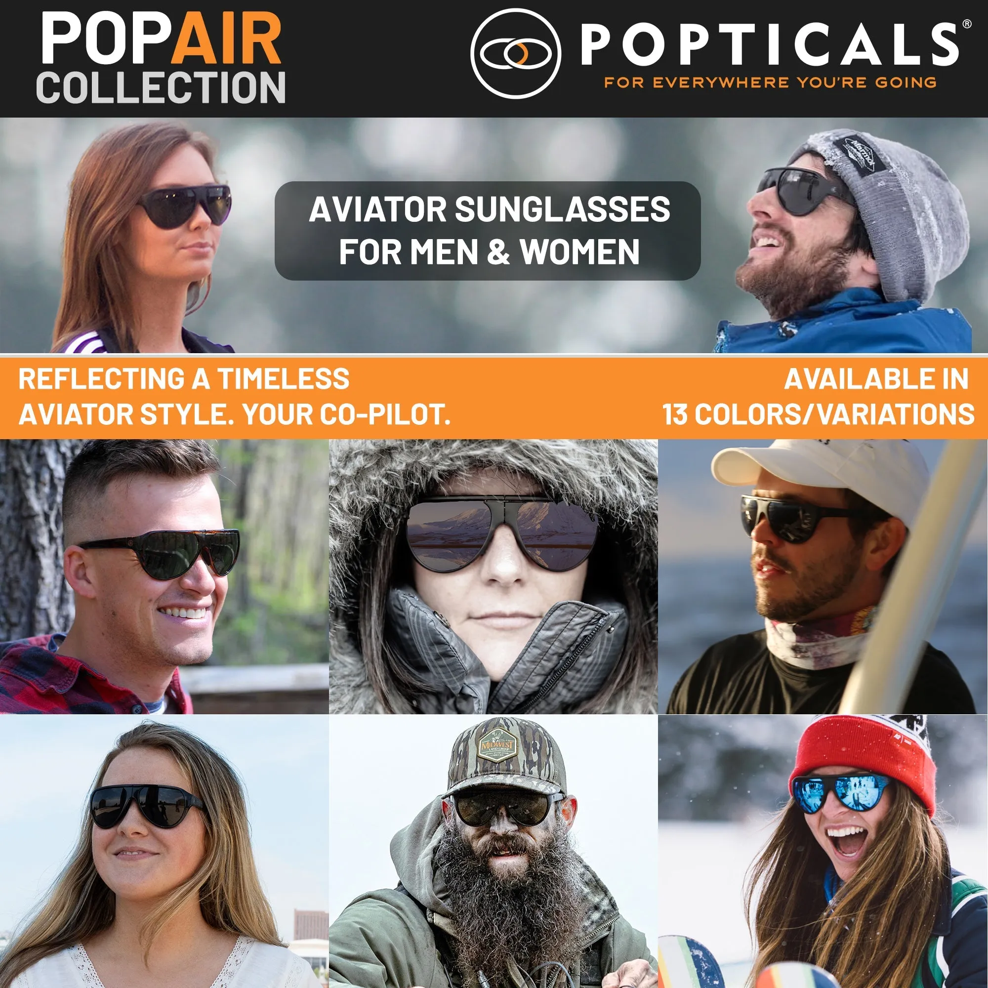 POPAIR | Polarized, Gloss Black, Gray Lens