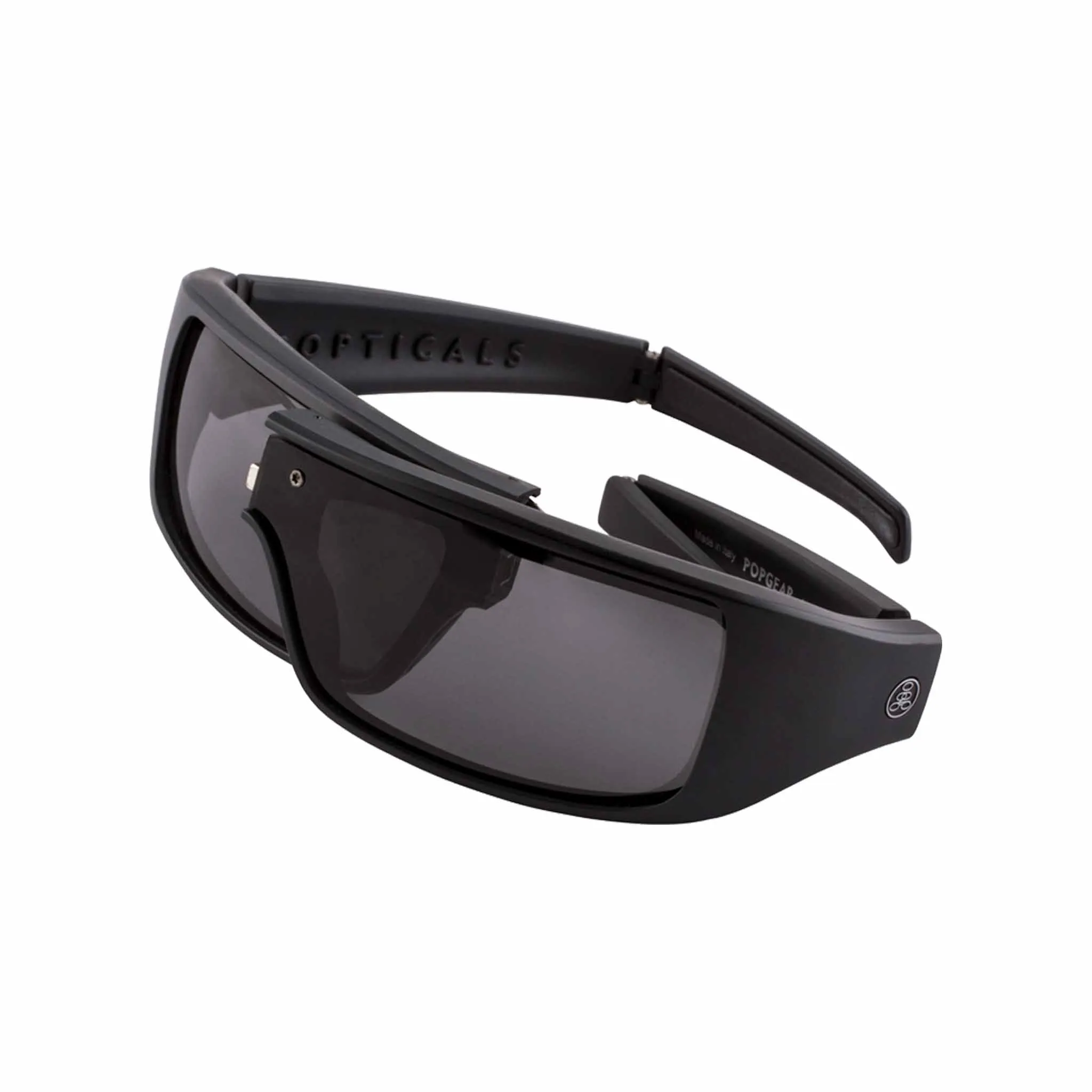 POPGEAR | Polarized, Matte Black, Gray Lens