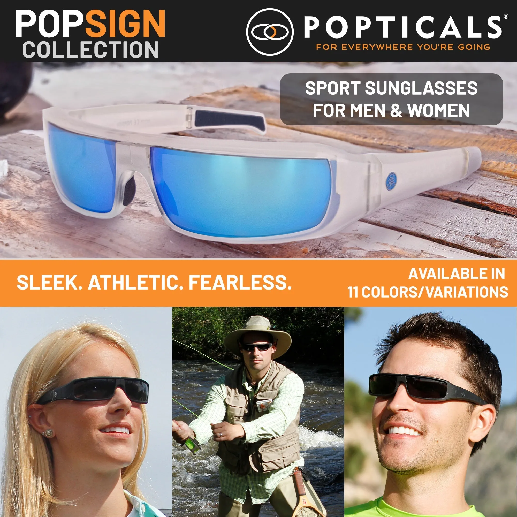 POPSIGN | Polarized, Matte Black, Gray Lens
