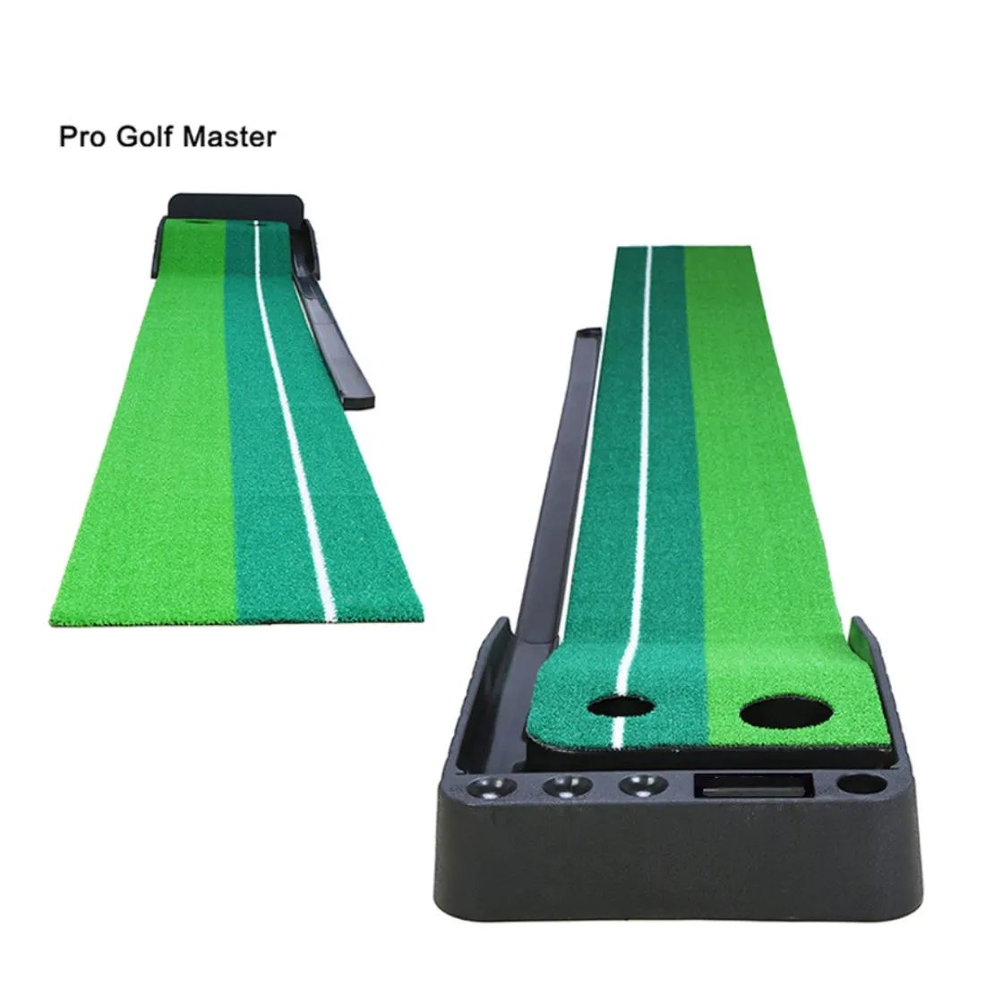 Portable Auto Return Golf Practice Putting Mat Putter Trainer Aid Indoor Outdoor