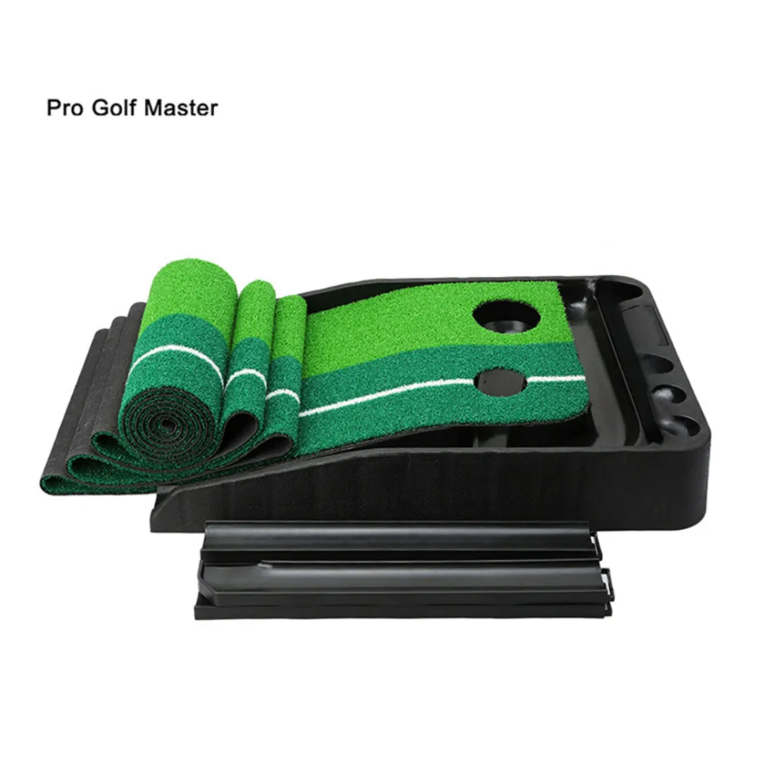 Portable Auto Return Golf Practice Putting Mat Putter Trainer Aid Indoor Outdoor