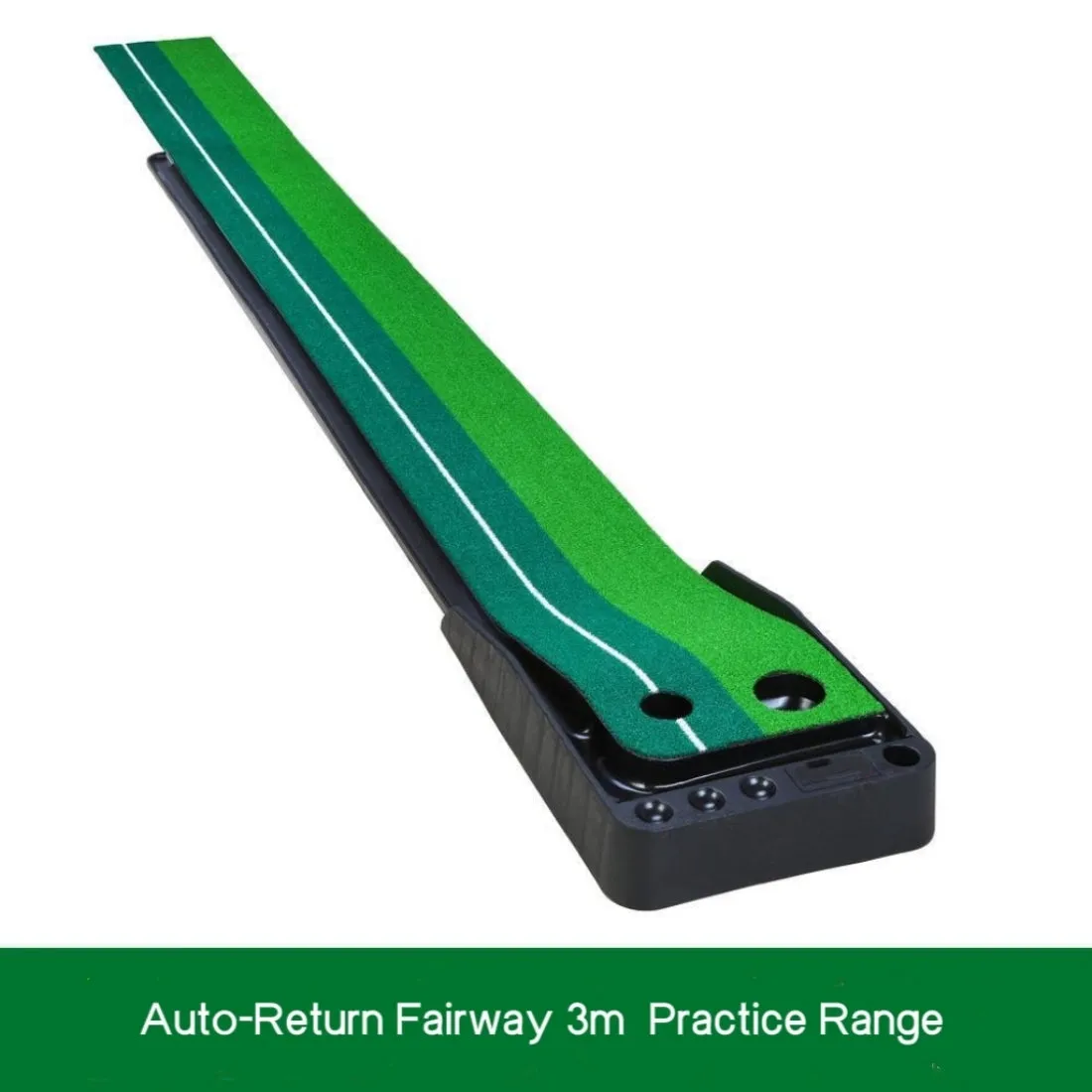 Portable Auto Return Golf Practice Putting Mat Putter Trainer Aid Indoor Outdoor