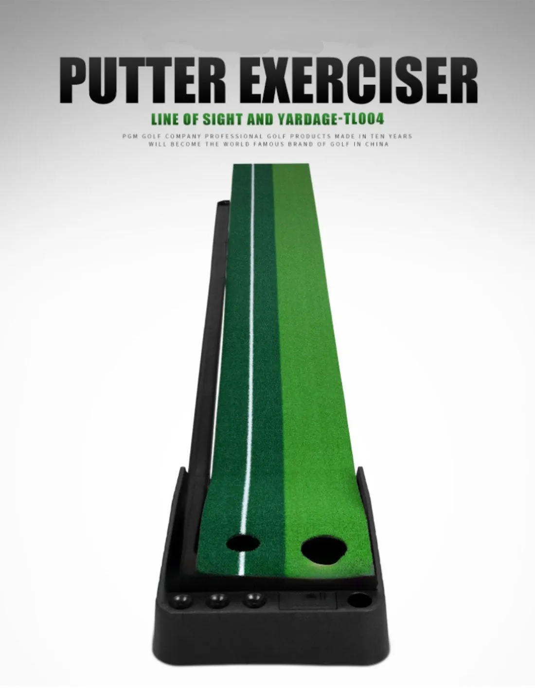 Portable Auto Return Golf Practice Putting Mat Putter Trainer Aid Indoor Outdoor
