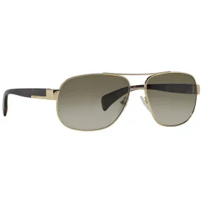 Prada Unisex Sunglasses - Pale Gold Metal Frame Brown Gradient Lens | 0PR 52PS ZVN1X1