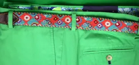 "J. McLaughlin Turq & Coral Needlepoint Belt" Sz: 40 (SOLD)
