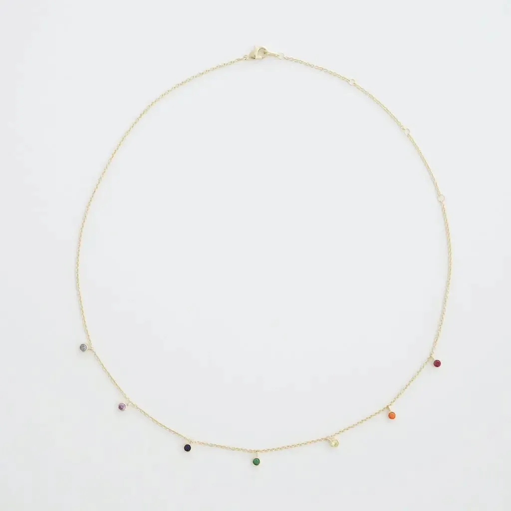 Rainbow Crystal Stardust Necklace