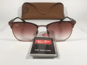 Ray-Ban Clubmaster Sunglasses Copper Havana Frame Red Gradient Lens RB3538 9074/V0