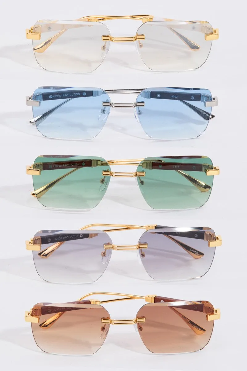Rimless Gradient Lens Sunglasses Collection