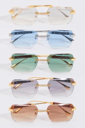 Rimless Gradient Lens Sunglasses Collection