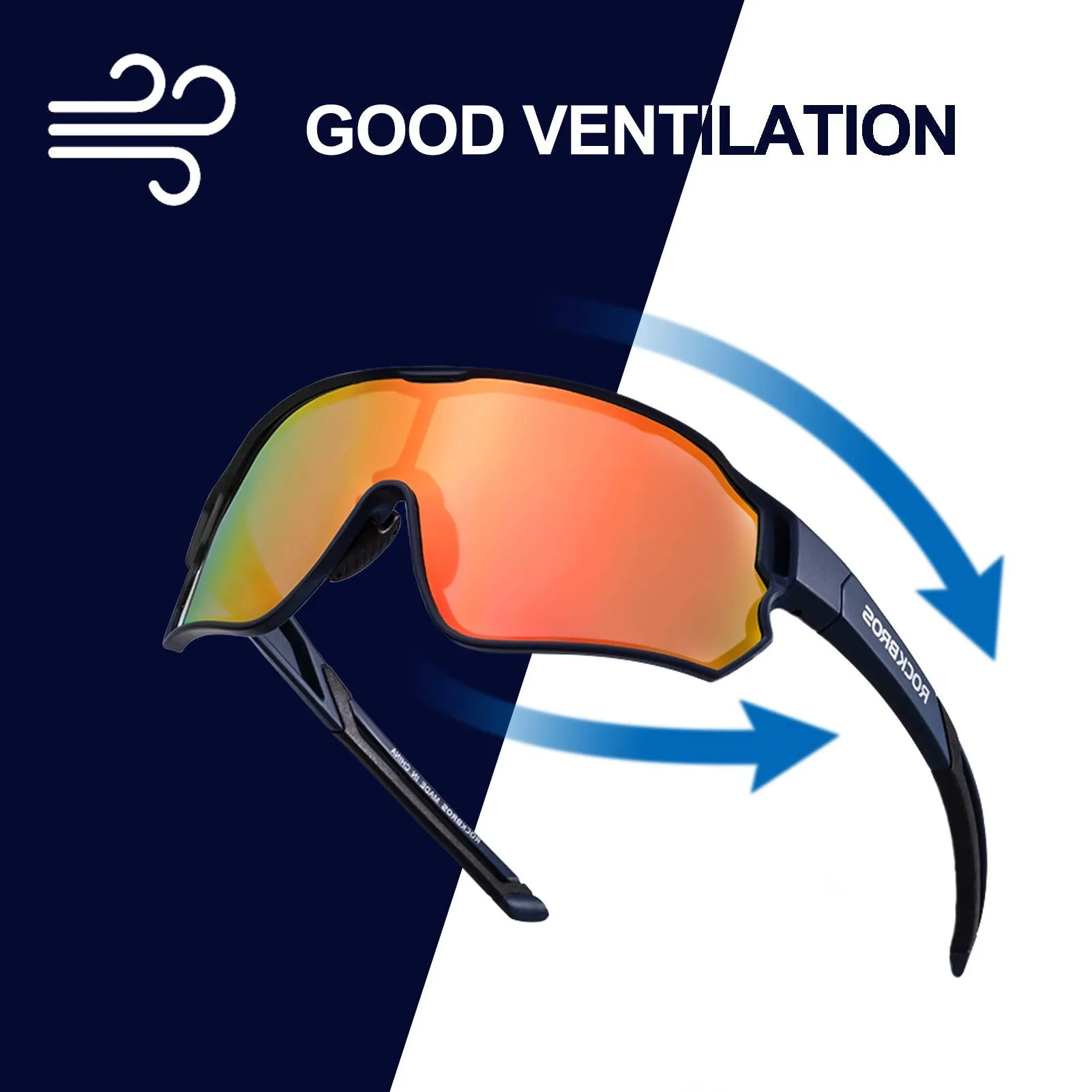 ROCKBROS Cycling Sunglasses Polarized UV Protection Full Frame Goggles