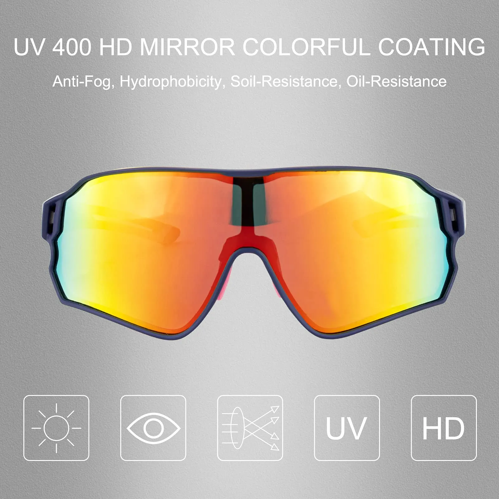 ROCKBROS Cycling Sunglasses Polarized UV Protection Full Frame Goggles