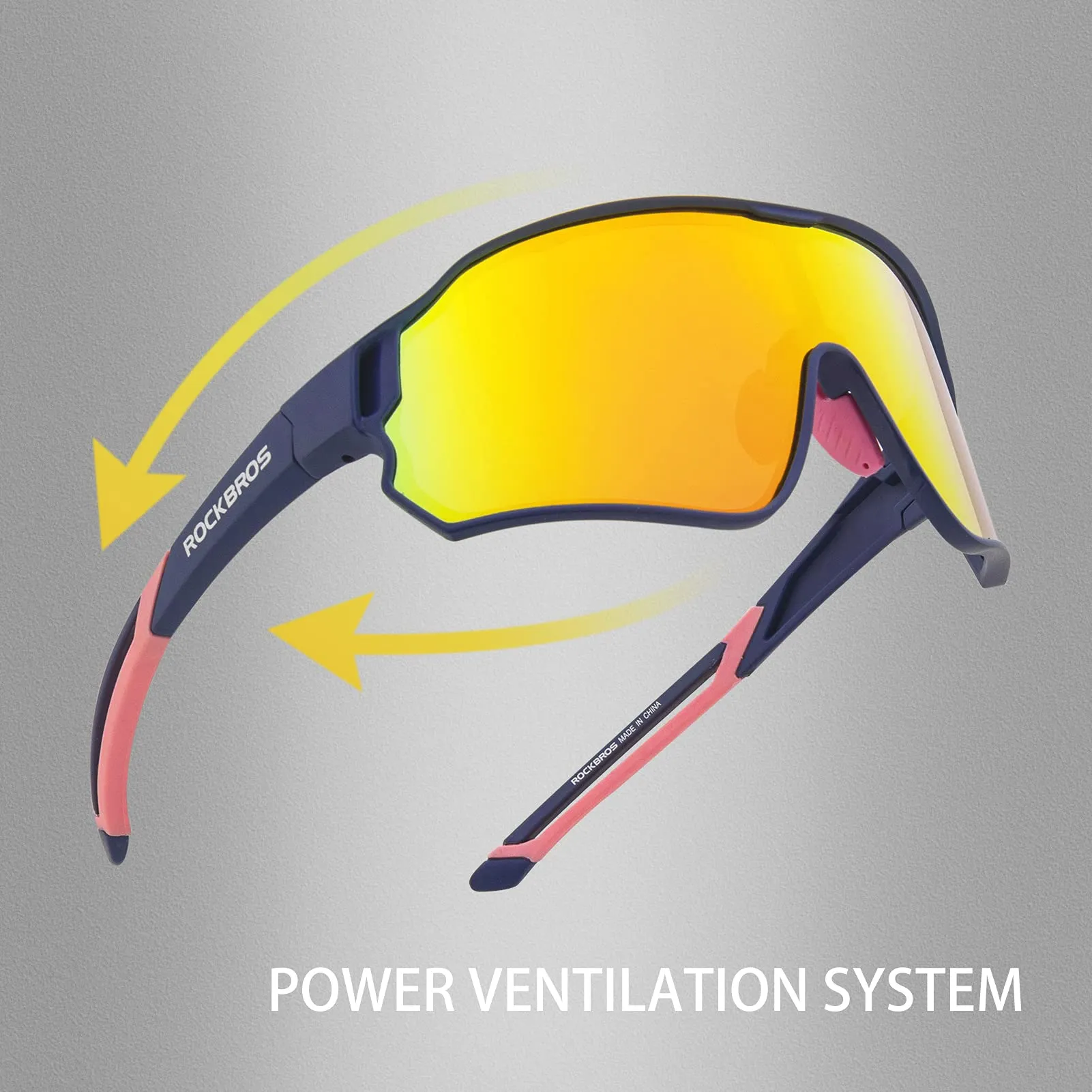 ROCKBROS Cycling Sunglasses Polarized UV Protection Full Frame Goggles