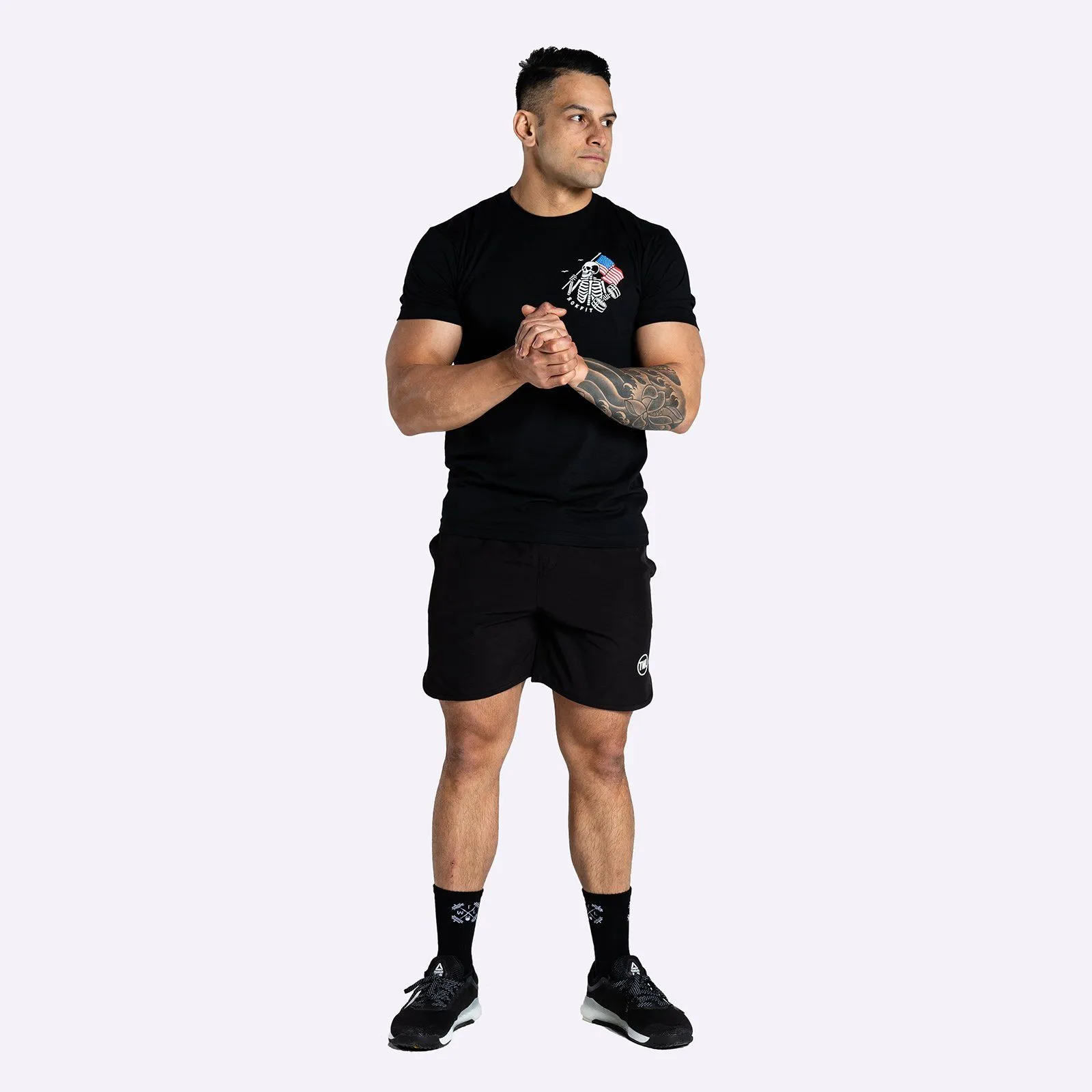 RokFit Men's T-Shirt - LIFT FREE OR DIE - Black