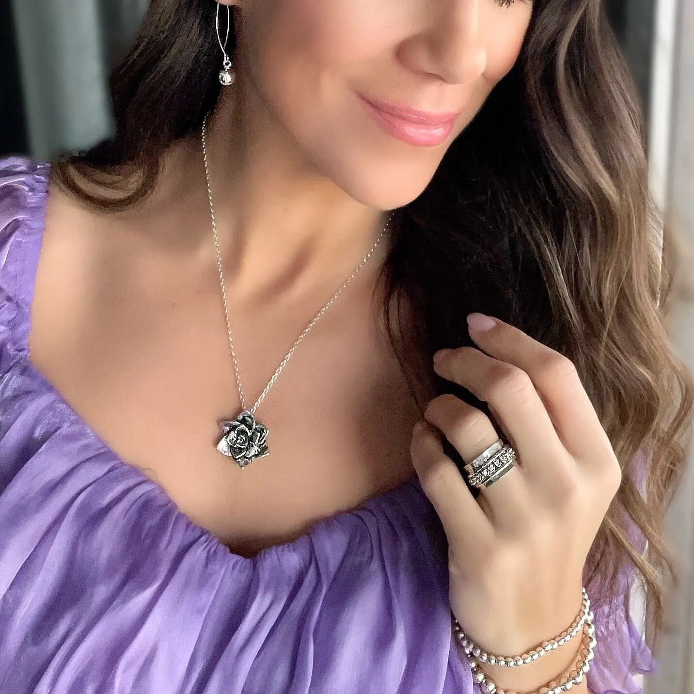 Rose Necklace - June Flower of the Month