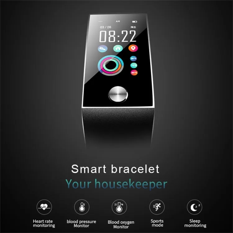 S28 1.14 inch TFT Color Screen IPX67 Waterproof Bluetooth Smartwatch, Support Call Reminder/ Heart Rate Monitoring /Blood Pressure Monitoring/ Sleep Monitoring (Blue)