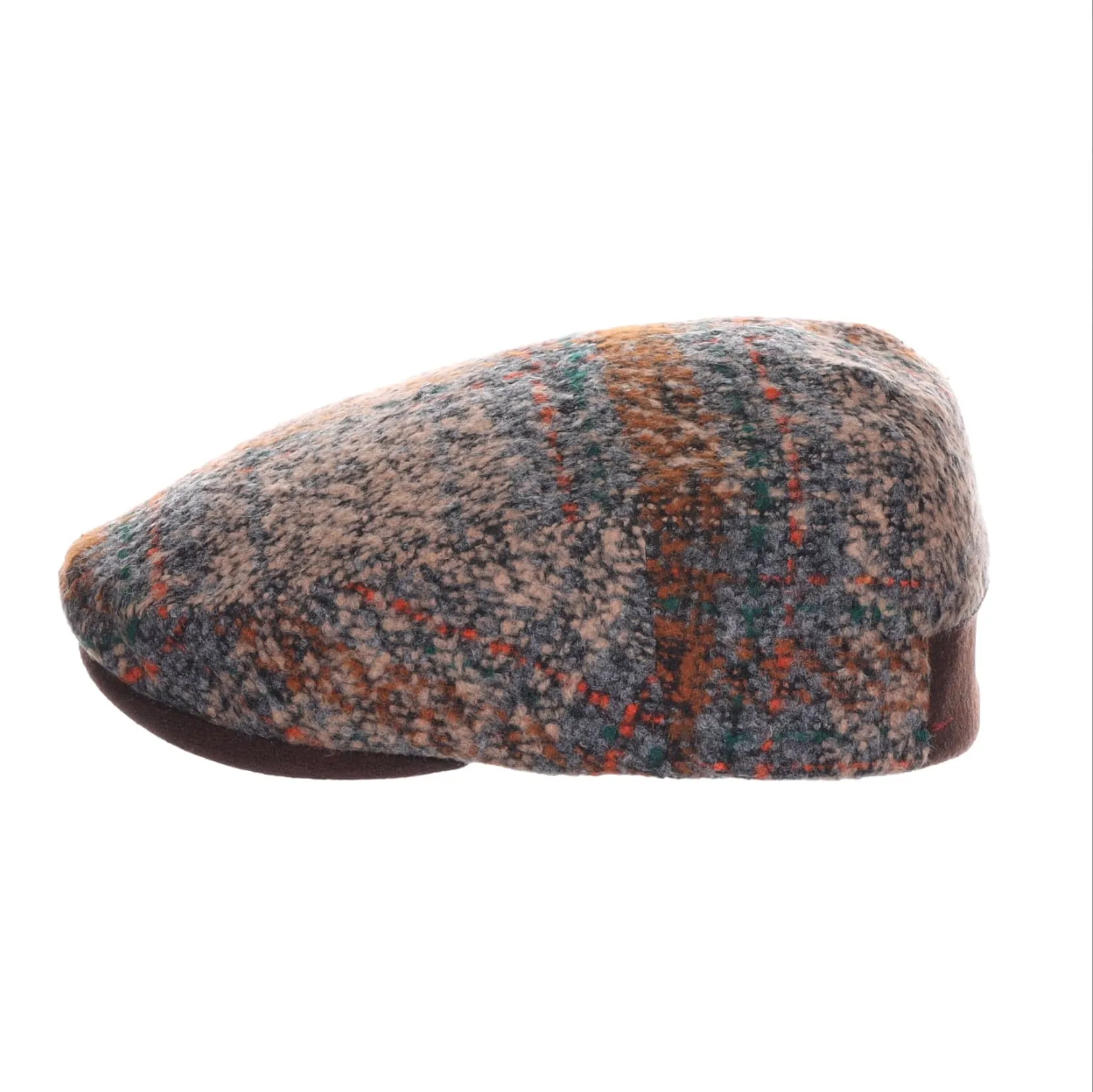 Scala Men's Murphy Tweed Ivy Cap with Melton Peak