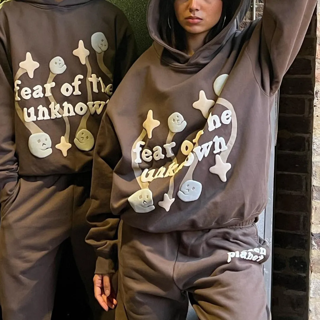 Skeleton casual streetwear two-piece suit