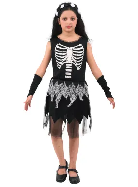 Skeleton Girls Halloween Costume With Tutu