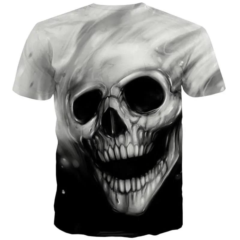Skull T-shirt Men Hip Hop Anime Clothes Skeleton T-shirts 3d Harajuku Tshirt Printed