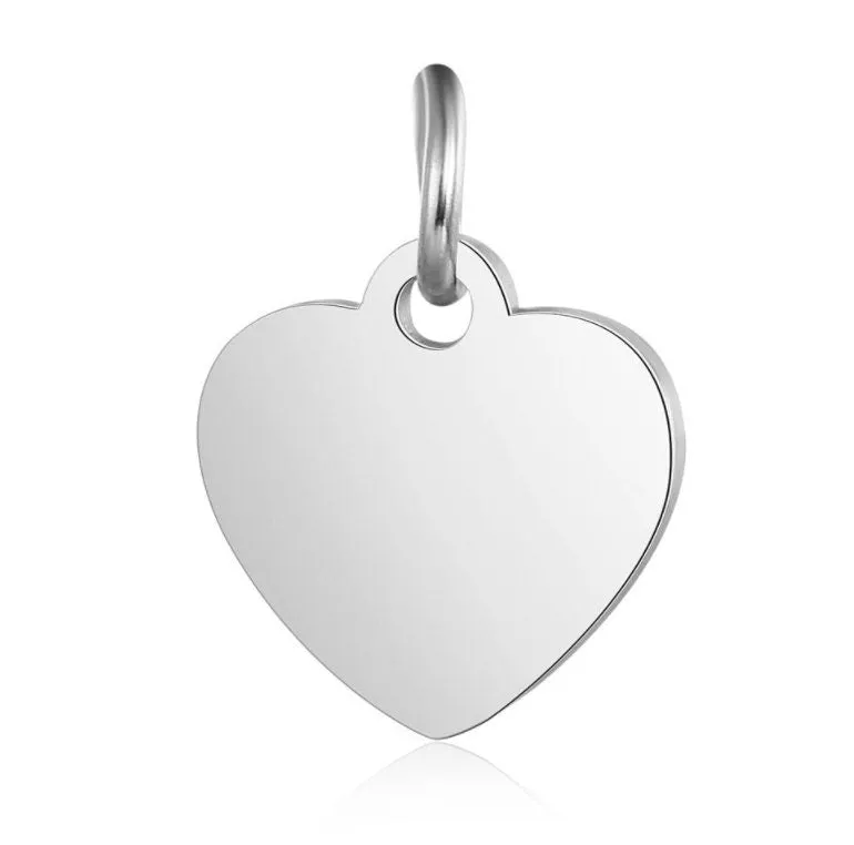 Small Heart Charm - Dainty Gold Silver Rose Gold Mini Heart Add On Charm - Dainty Heart - Love Inspired Gold Heart Pendant Jewelry