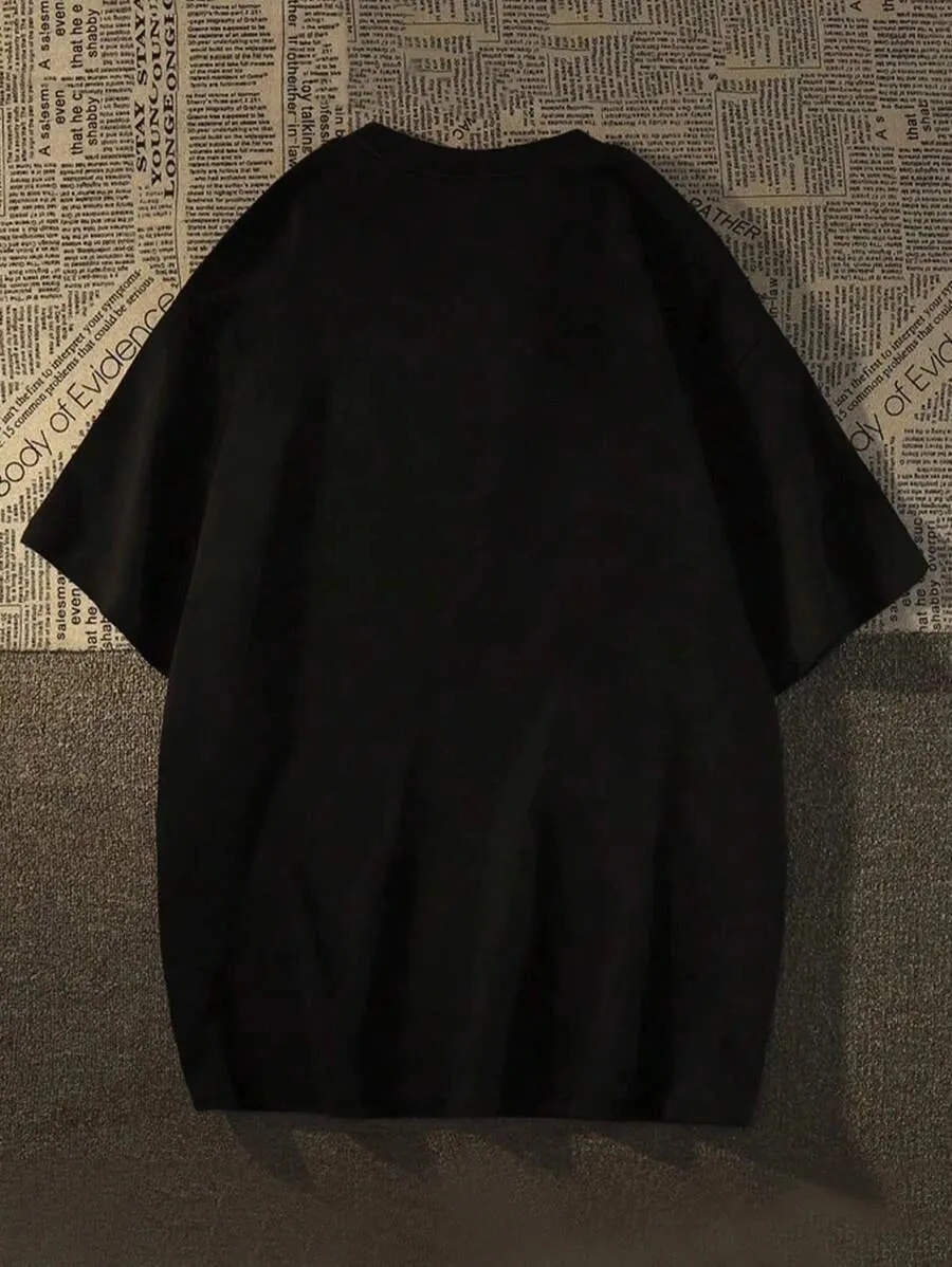 SXV  'Skeleton 3’ Printed Cool Aesthetic Oversized Baggy T-shirt