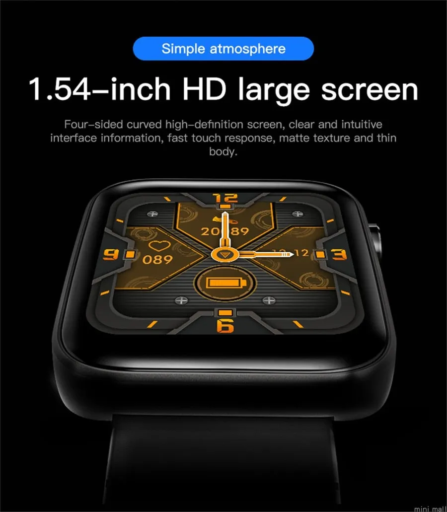 T68 Men Women Smart Watch with Body Temperature Measure Sports Fitness Watch Heart Rate Blood Pressure Oxygen Monitor Smartwatch