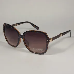 Tahari Butterfly Sunglasses Brown Tortoise Gold Brown Gradient Lens TH773 TS