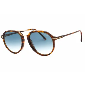 Tom Ford Men's Sunglasses - Red Havana 53mm Frame Gradient Blue Lens | FT0674 54W