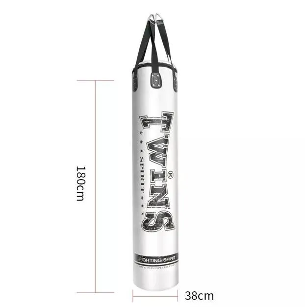 TWINS SPIRIT HBS5 MUAY THAI BOXING MMA PUNCHING HEAVY BAG UNFILLED 38 dia x 180 cm White