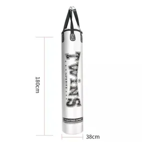 TWINS SPIRIT HBS5 MUAY THAI BOXING MMA PUNCHING HEAVY BAG UNFILLED 38 dia x 180 cm White