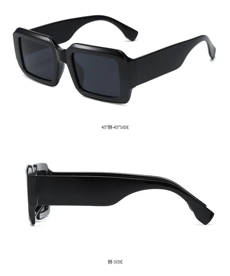 Unisex Vintage Rectangle UV400 Sun Shades Eyewear Sunglasses