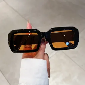 Unisex Vintage Rectangle UV400 Sun Shades Eyewear Sunglasses