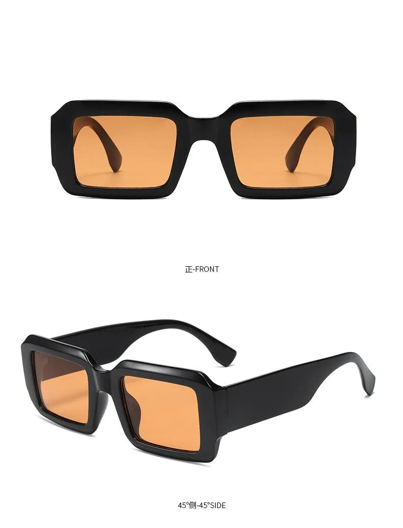 Unisex Vintage Rectangle UV400 Sun Shades Eyewear Sunglasses