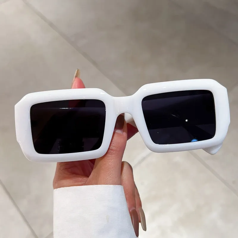 Unisex Vintage Rectangle UV400 Sun Shades Eyewear Sunglasses