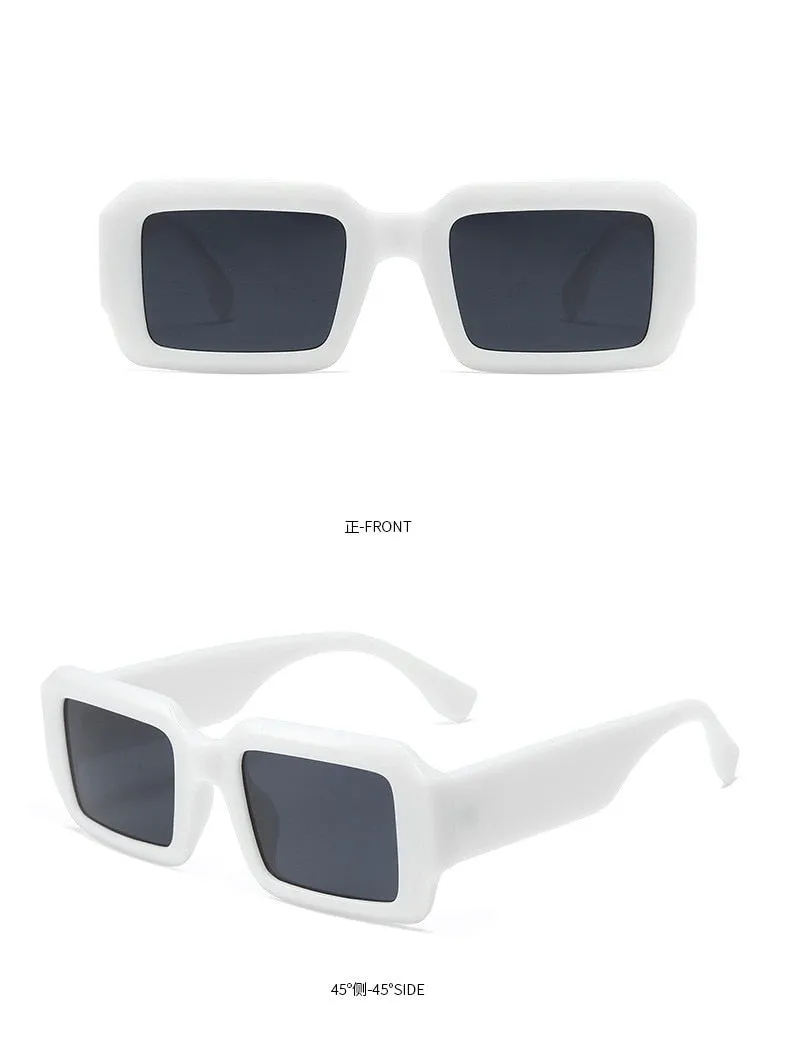 Unisex Vintage Rectangle UV400 Sun Shades Eyewear Sunglasses