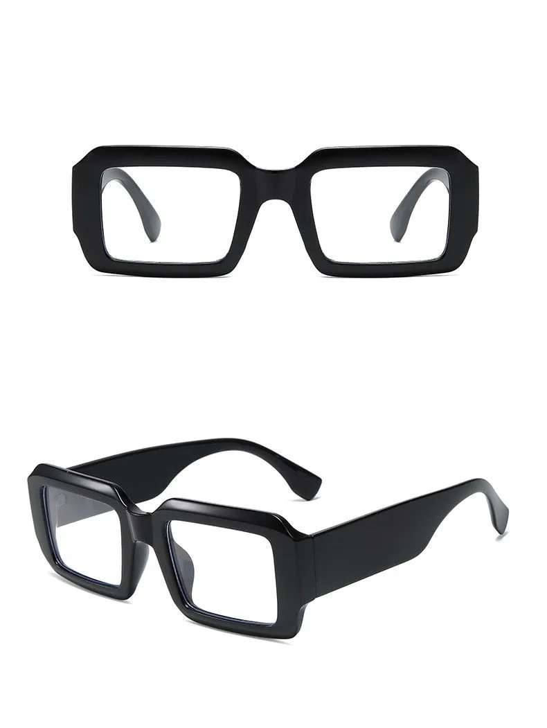 Unisex Vintage Rectangle UV400 Sun Shades Eyewear Sunglasses