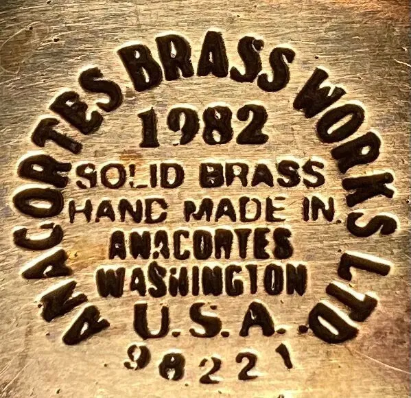 Vintage 1982 Metal Belt Buckle, Brass, The Ohio Match Company, Wadsworth, Ohio, Nice Design, 3" x 2 1/4", Heavy Duty, Quality, Thick Metal