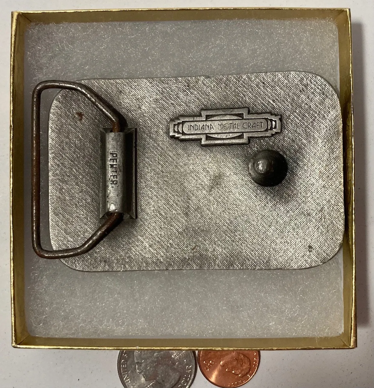 Vintage Metal Belt Buckle, KLIX Radio, Music, Nice Western Design, 3 1/4" x 2 1/4", Heavy Duty, Quality, Thick Metal, Made in USA