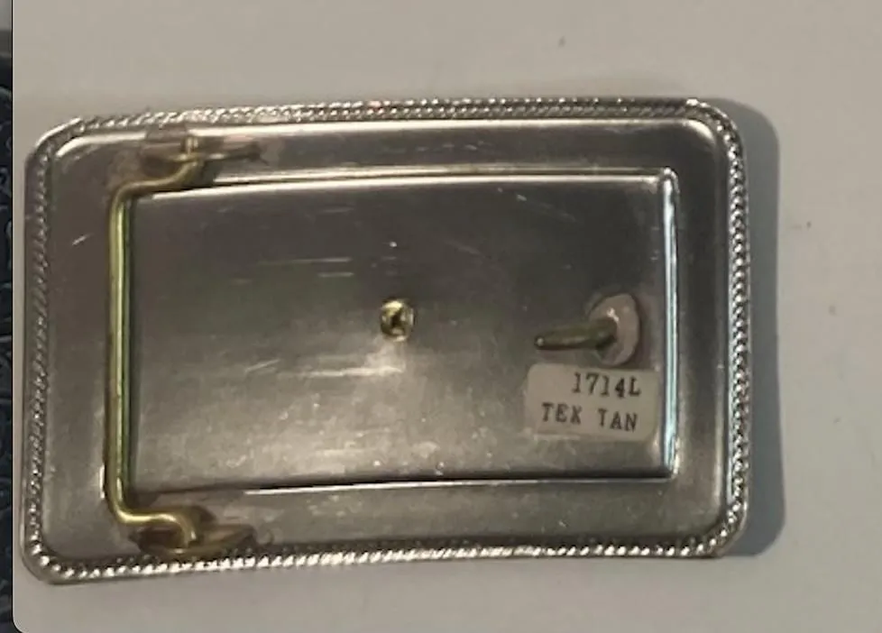 Vintage Metal Belt Buckle, Nickle Saddle Belt, Heavy Duty, Quality, Made in USA, For Belts, Fashion