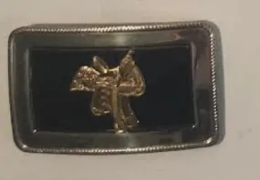 Vintage Metal Belt Buckle, Nickle Saddle Belt, Heavy Duty, Quality, Made in USA, For Belts, Fashion