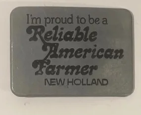 Vintage Metal Belt Buckle, Reliable American Farmer , Nice Design, Standard Size, Heavy Duty, Quality, Thick Metal, For Belts, Fashion,