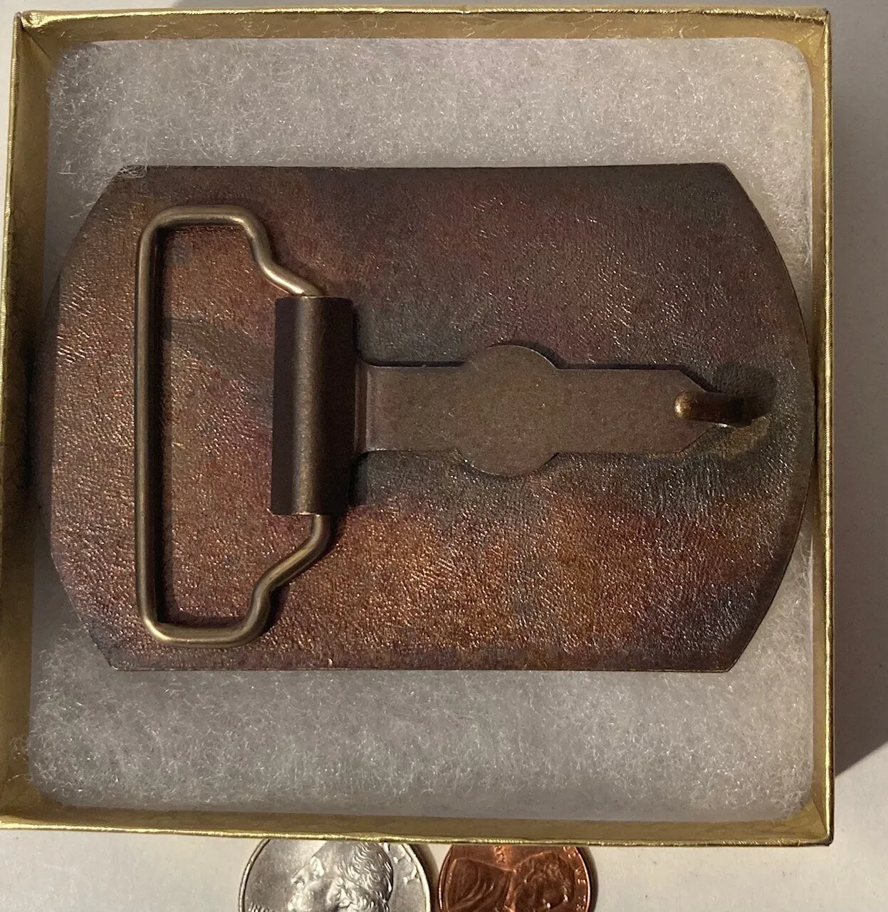 Vintage Metal Belt Buckle, T & N Lone Star Warehouse, Western, 3 1/2" x 2 1/4", Heavy Duty, Quality, Made in USA, For Belts, Fashion