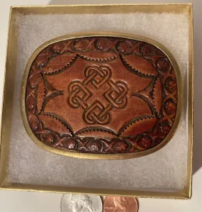 Vintage Metal Belt Buckle, Thick Brass, Leather, 3 1/4, x 2 1/2", Thick Metal, Quality, Country and Western, Heavy Duty, Fashion, Belts