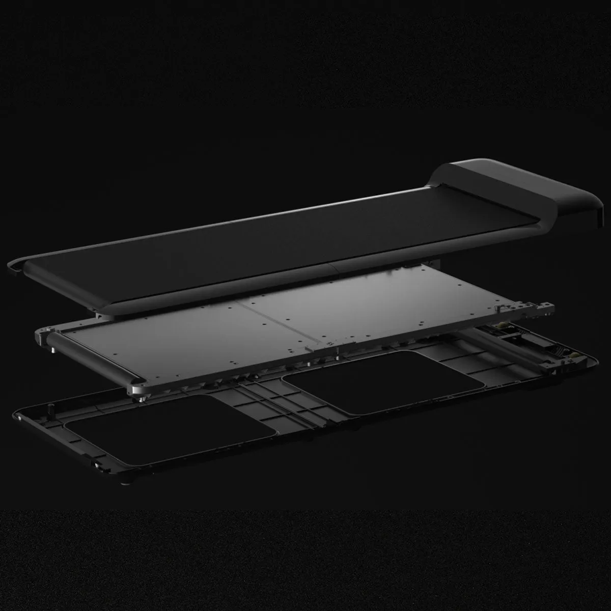 Walkingpad™ M2 Treadmill with Ergodesk Automatic White Standing Desk 1500mm   Cable Management Tray   DM9 Chair