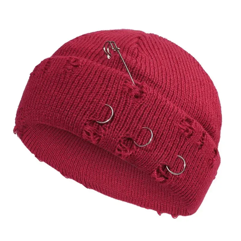 Winter Skullcap With Metal Hoops